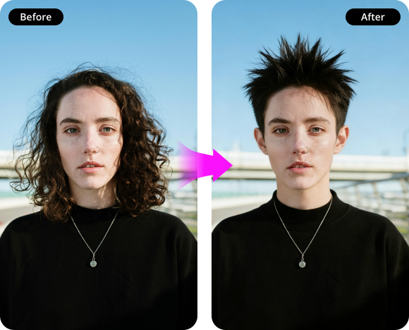 ai hairstyle changer for viral gender swap fun